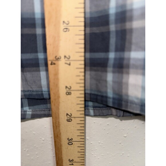 511 Tactical Shirt Mens Size Medium Blue Plaid Snap Button Short Sleeves 5.11 - Picture 5 of 7